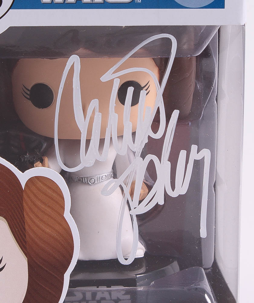 Carrie Fisher Signed "Star Wars" Princess Leia Funko POP! Vinyl Bobble Head (Radtke COA) at PristineAuction.com Carrie Fisher Signed "Star Wars" Princess Leia Funko POP! Vinyl Bobble Head (Radtke COA) at PristineAuction.com