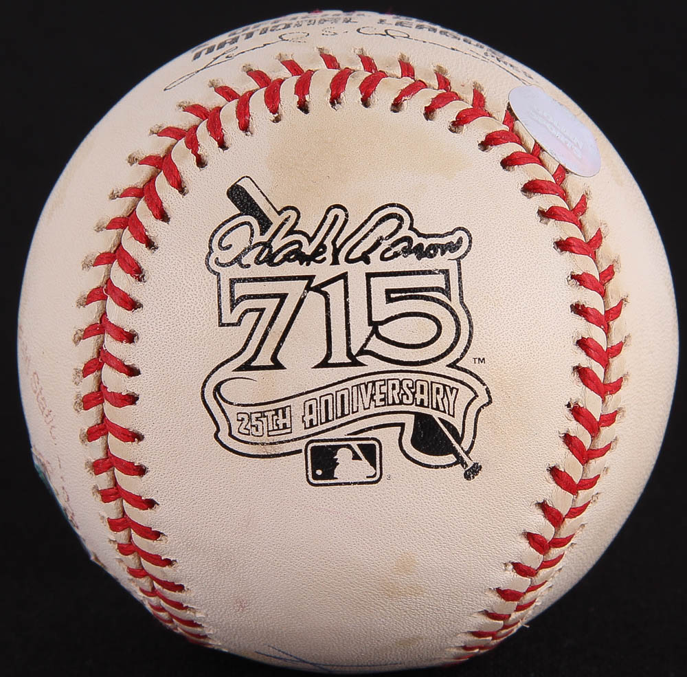 Hank Aaron Signed 25th Anniversary "715" Home Run Commemorative ONL Baseball (PSA COA) at PristineAuction.com Hank Aaron Signed 25th Anniversary "715" Home Run Commemorative ONL Baseball (PSA COA) at PristineAuction.com