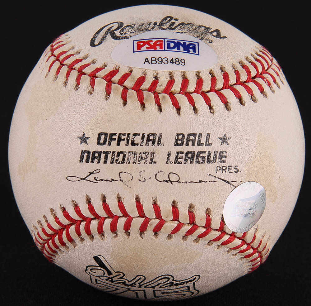 Hank Aaron Signed 25th Anniversary "715" Home Run Commemorative ONL Baseball (PSA COA) at PristineAuction.com Hank Aaron Signed 25th Anniversary "715" Home Run Commemorative ONL Baseball (PSA COA) at PristineAuction.com