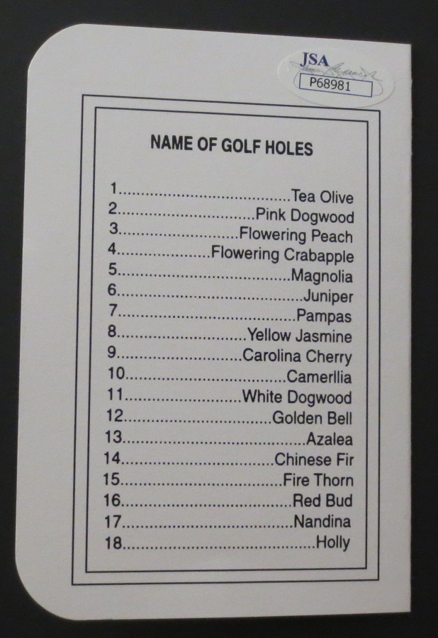 Phil Mickelson Signed Masters Scorecard (JSA COA) at PristineAuction.com Phil Mickelson Signed Masters Scorecard (JSA COA) at PristineAuction.com