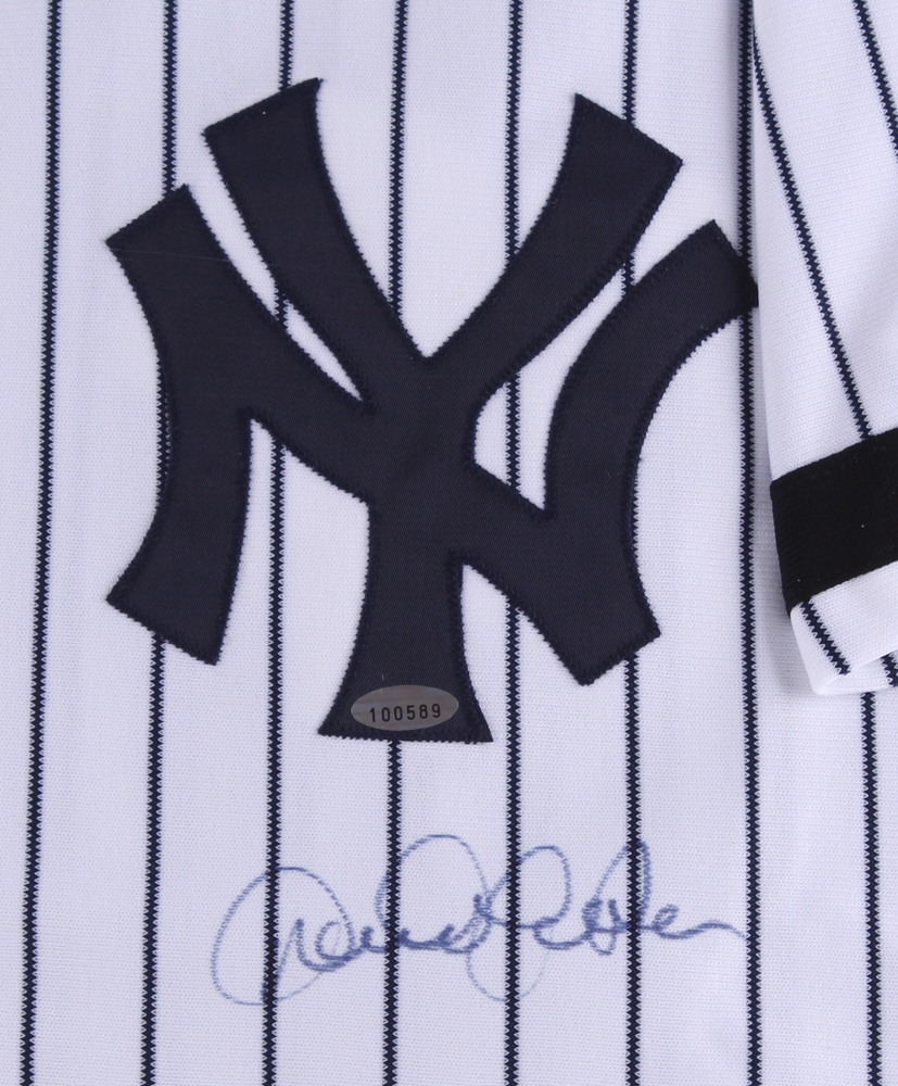 Derek Jeter Signed Yankees 32x42 Custom Framed Jersey with Joe DiMaggio Arm Band & Jersey Number Patch (Steiner COA) at PristineAuction.com Derek Jeter Signed Yankees 32x42 Custom Framed Jersey with Joe DiMaggio Arm Band & Jersey Number Patch (Steiner COA) at PristineAuction.com