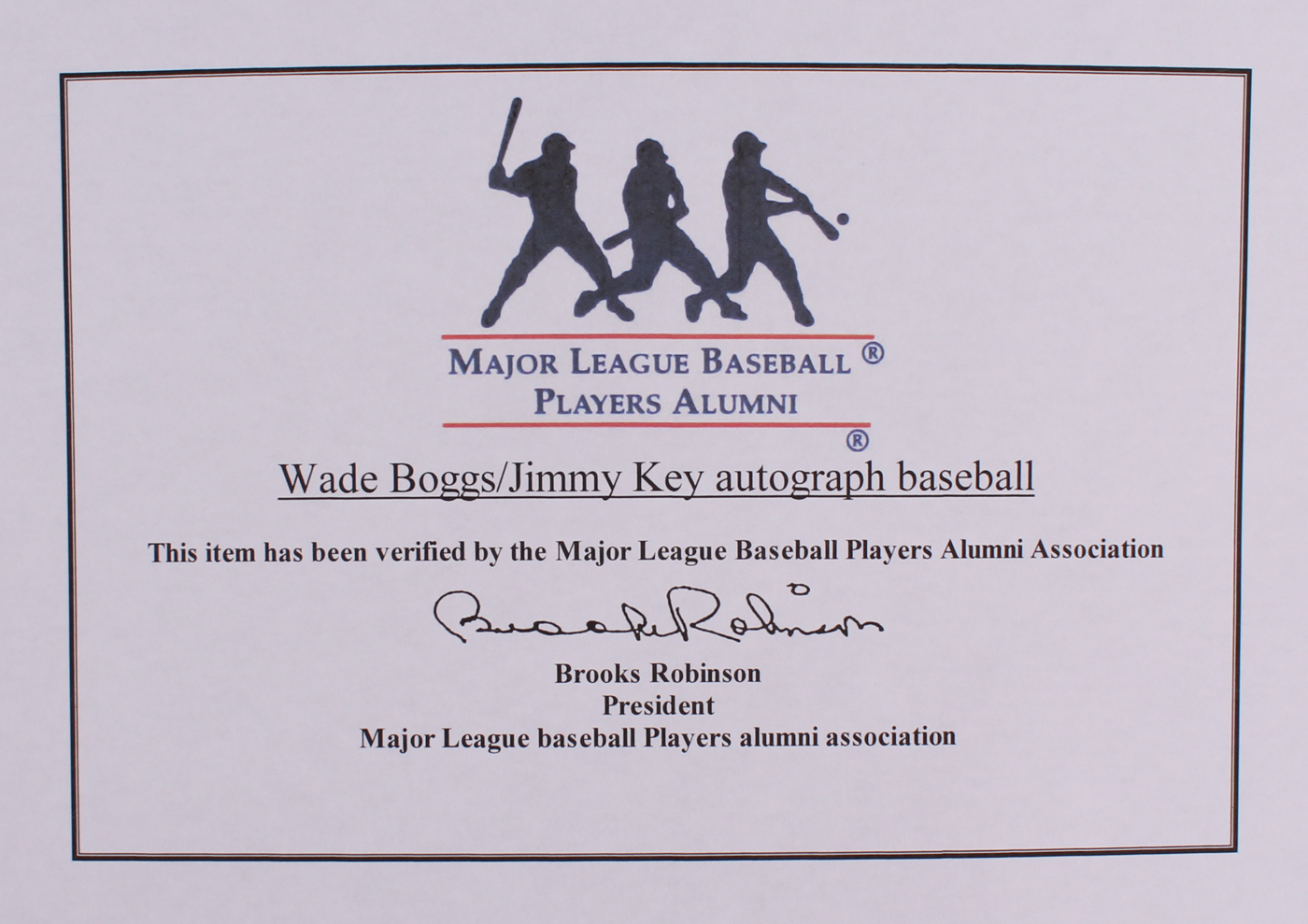 Wage Boggs & Jimmy Key Signed 1994 All-Star Game Baseball (MLB Alumni COA) at PristineAuction.com Wage Boggs & Jimmy Key Signed 1994 All-Star Game Baseball (MLB Alumni COA) at PristineAuction.com