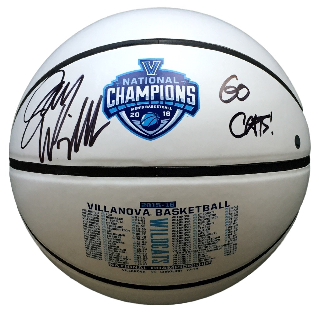 Jay Wright Signed 2016 National Champions Villanova Wildcats Logo Basketball Inscribed "Go Cats" (Steiner COA) at PristineAuction.com Jay Wright Signed 2016 National Champions Villanova Wildcats Logo Basketball Inscribed "Go Cats" (Steiner COA) at PristineAuction.com