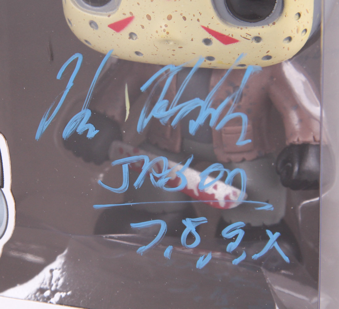 Kane Hodder Signed Jason Voorhees "Friday The 13th" Pop! Vinyl Figurine Inscribed "Jason 7,8,9,X" (Legends COA) at PristineAuction.com Kane Hodder Signed Jason Voorhees "Friday The 13th" Pop! Vinyl Figurine Inscribed "Jason 7,8,9,X" (Legends COA) at PristineAuction.com
