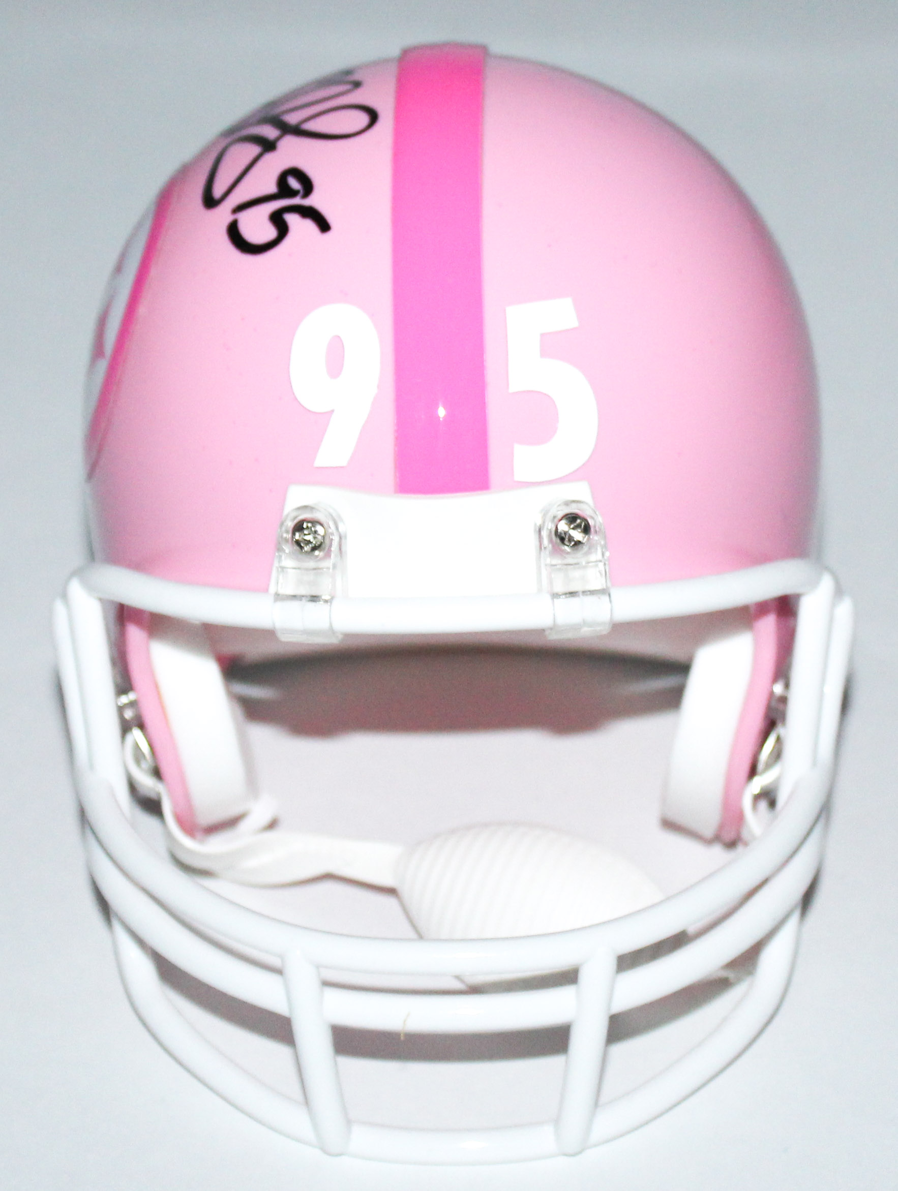 Greg Lloyd Sr. Signed Steelers Breast Cancer Awareness Mini Helmet (TSE Hologram) at PristineAuction.com Greg Lloyd Sr. Signed Steelers Breast Cancer Awareness Mini Helmet (TSE Hologram) at PristineAuction.com