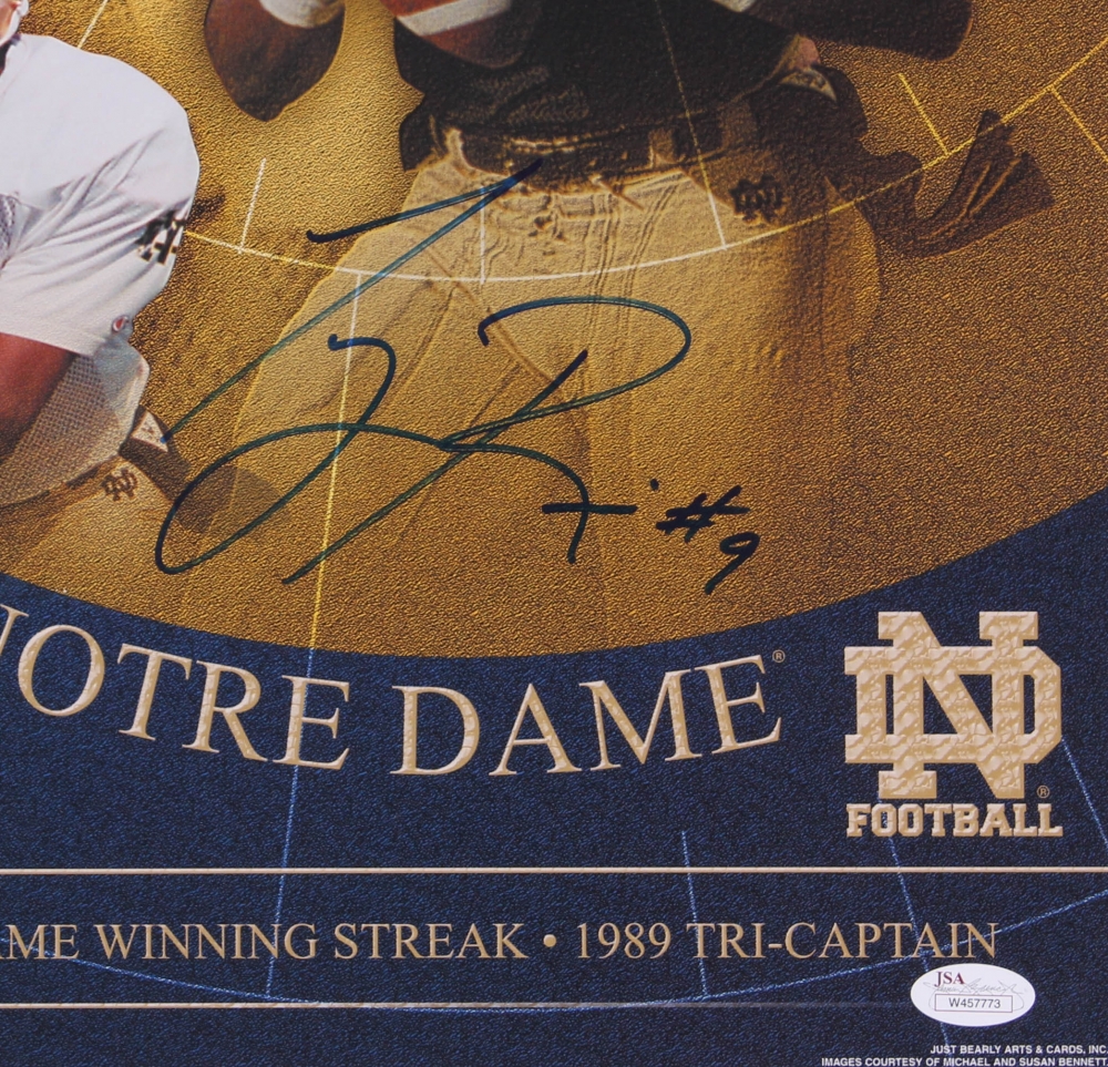 Tony Rice Signed Notre Dame Fighting Irish 
