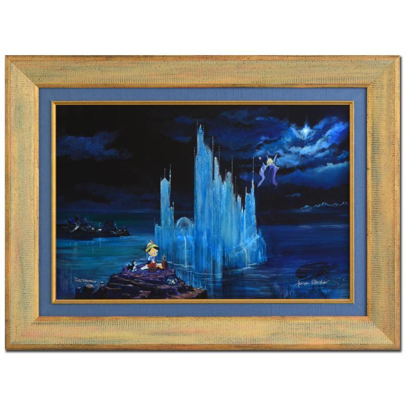 Peter & Harrison Ellenshaw Signed "Blue Castle" LE 26x35 Framed Giclee on Canvas at PristineAuction.com Peter & Harrison Ellenshaw Signed "Blue Castle" LE 26x35 Framed Giclee on Canvas at PristineAuction.com