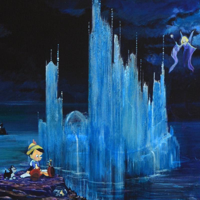 Peter & Harrison Ellenshaw Signed "Blue Castle" LE 26x35 Framed Giclee on Canvas at PristineAuction.com Peter & Harrison Ellenshaw Signed "Blue Castle" LE 26x35 Framed Giclee on Canvas at PristineAuction.com