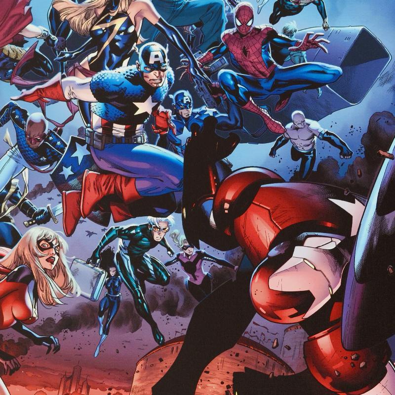 Stan Lee Signed Marvel Comics "Siege #3" Limited Edition 18x24 Giclee on Canvas by Oliver Coipel at PristineAuction.com Stan Lee Signed Marvel Comics "Siege #3" Limited Edition 18x24 Giclee on Canvas by Oliver Coipel at PristineAuction.com