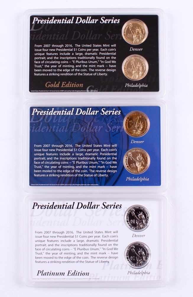 Master Set of (3) 2009 James K. Polk Presidential Dollar Series Coins