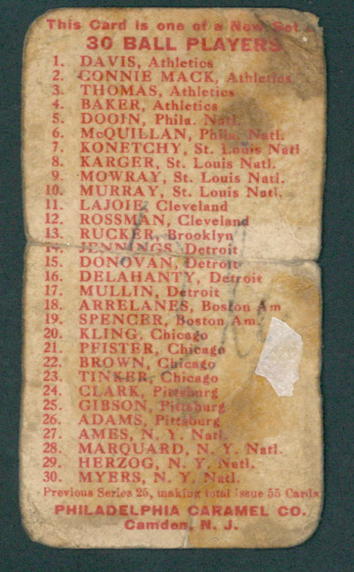 Frank Baker 1910 Philadelphia Caramel E96 #14 at PristineAuction.com Frank Baker 1910 Philadelphia Caramel E96 #14 at PristineAuction.com