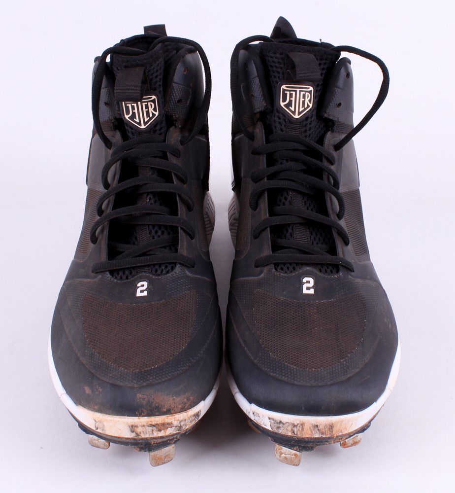 Pair of (2) Derek Jeter Yankees 2014 Game-Used Custom Jeter Nike Cleats (Steiner COA) at PristineAuction.com Pair of (2) Derek Jeter Yankees 2014 Game-Used Custom Jeter Nike Cleats (Steiner COA) at PristineAuction.com