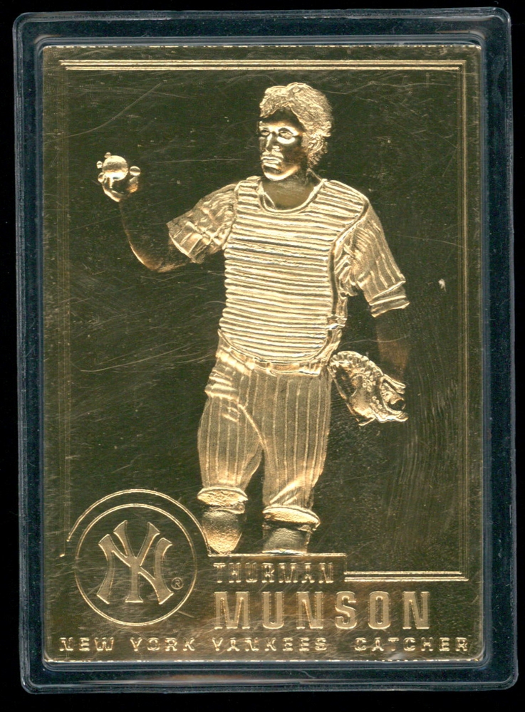 Thurman Munson 1996 Danbury Mint 24K Gold Baseball Card Pristine Auction