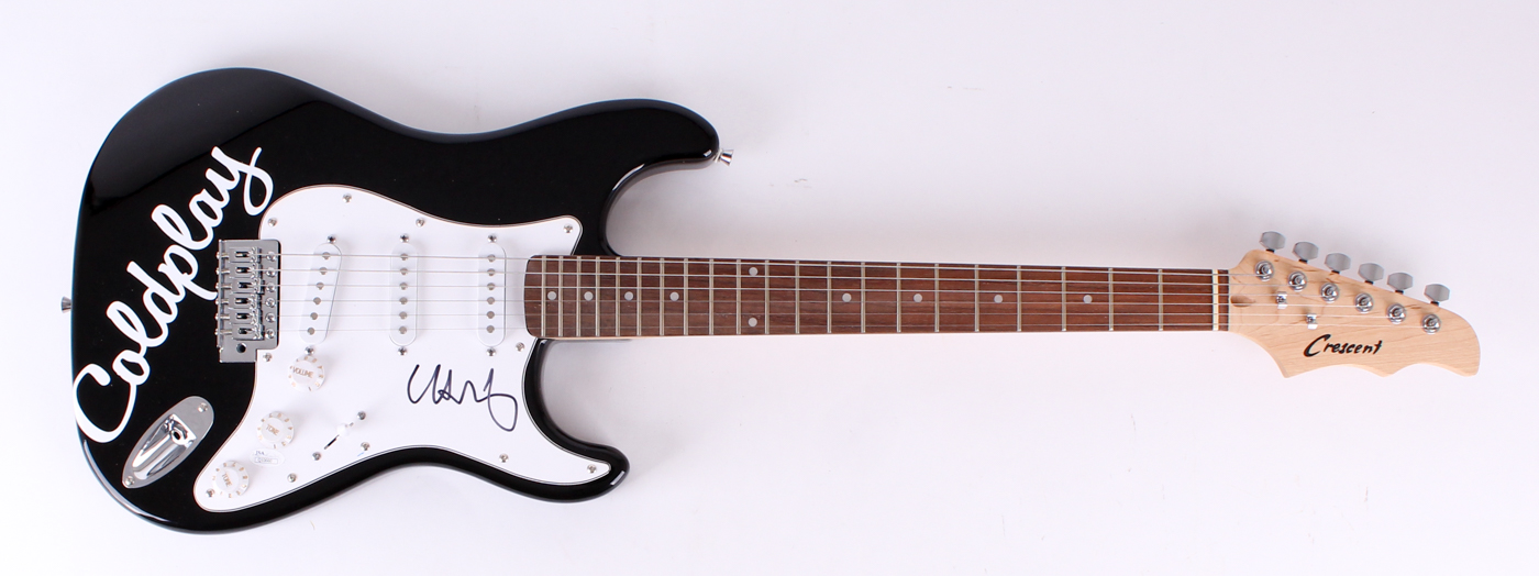 Chris Martin Signed Custom "Coldplay" Electric Guitar (JSA COA) at PristineAuction.com Chris Martin Signed Custom "Coldplay" Electric Guitar (JSA COA) at PristineAuction.com