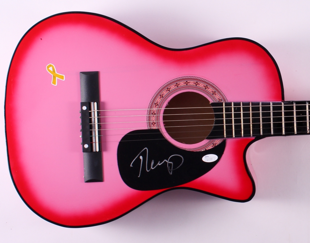 John Mellencamp Signed Pink Custom "Breast Cancer Awareness" FullSize