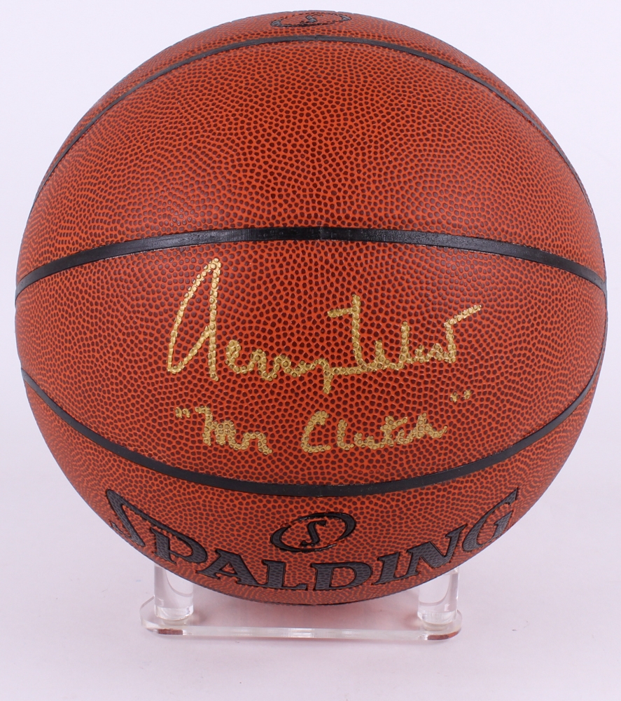 Jerry West Signed Basketball with High Quality Display Case "Mr. Clutch