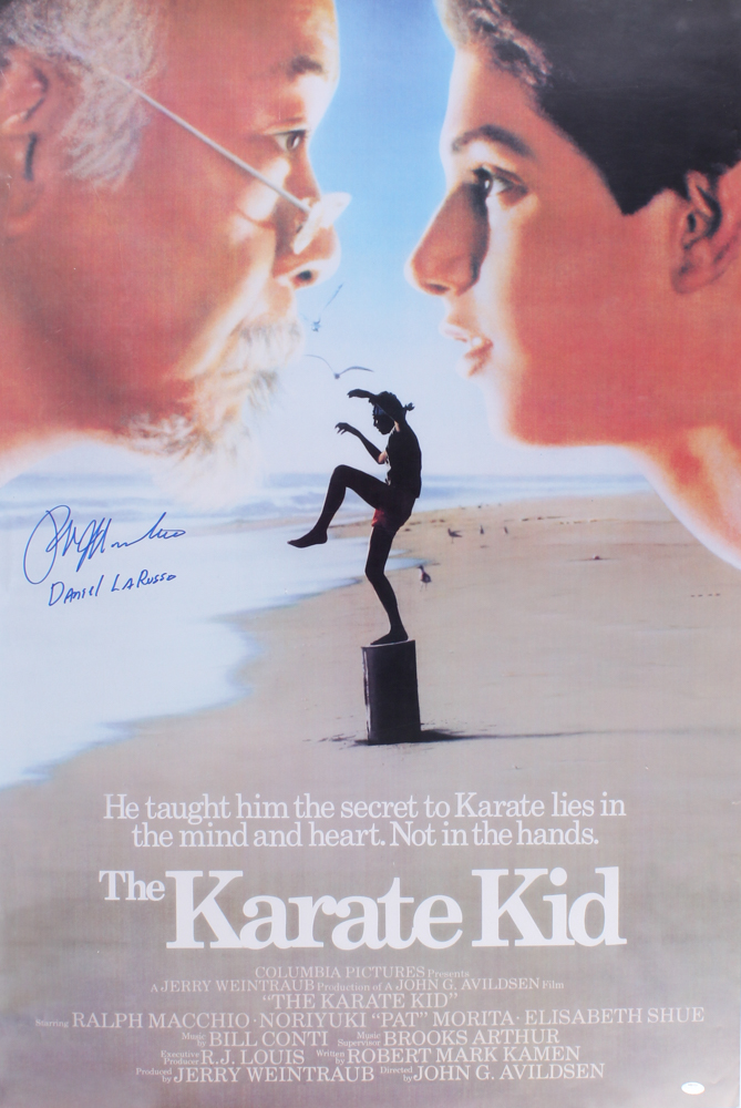 Ralph Macchio Signed "The Karate Kid" 24x36 Poster Inscribed "Daniel Larusso" (Schwartz Hologram) at PristineAuction.com Ralph Macchio Signed "The Karate Kid" 24x36 Poster Inscribed "Daniel Larusso" (Schwartz Hologram) at PristineAuction.com