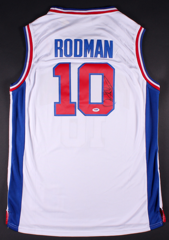 Dennis Rodman Signed Pistons Jersey (PSA COA) at PristineAuction.com Dennis Rodman Signed Pistons Jersey (PSA COA) at PristineAuction.com