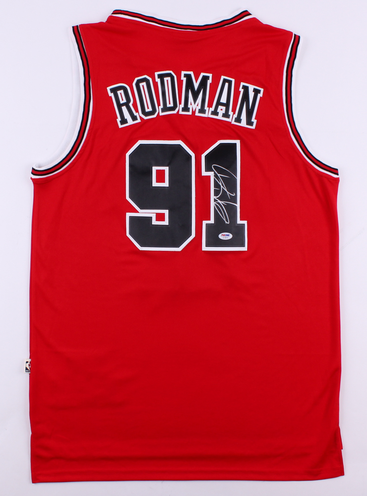 Dennis Rodman Signed Bulls Jersey (PSA COA) at PristineAuction.com Dennis Rodman Signed Bulls Jersey (PSA COA) at PristineAuction.com