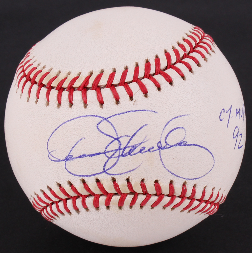 Dennis Eckersley Signed OAL Baseball Inscribed "Cy-MVP 92" (JSA COA) at PristineAuction.com Dennis Eckersley Signed OAL Baseball Inscribed "Cy-MVP 92" (JSA COA) at PristineAuction.com