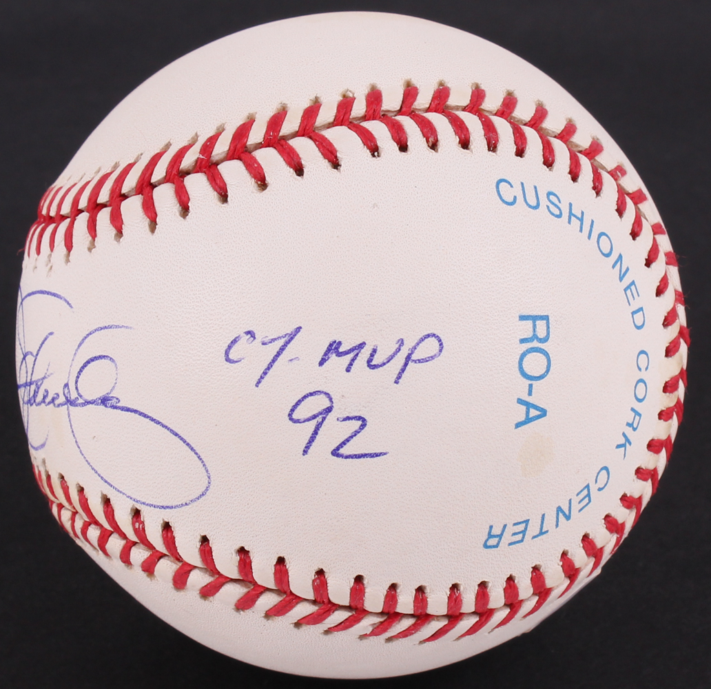 Dennis Eckersley Signed OAL Baseball Inscribed "Cy-MVP 92" (JSA COA) at PristineAuction.com Dennis Eckersley Signed OAL Baseball Inscribed "Cy-MVP 92" (JSA COA) at PristineAuction.com