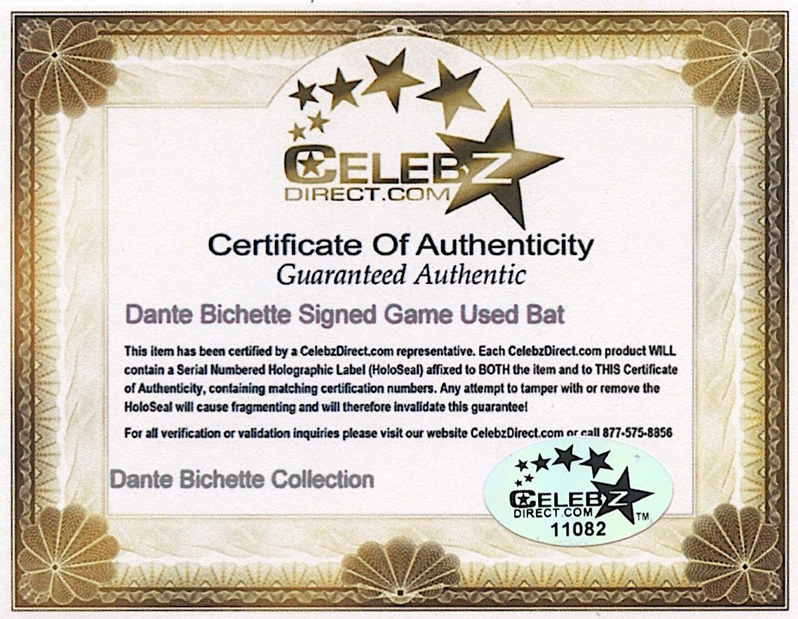 Dante Bichette Signed Game-Used Red Sox Rawlings Big Stick Baseball Bat (Bichette COA) at PristineAuction.com Dante Bichette Signed Game-Used Red Sox Rawlings Big Stick Baseball Bat (Bichette COA) at PristineAuction.com