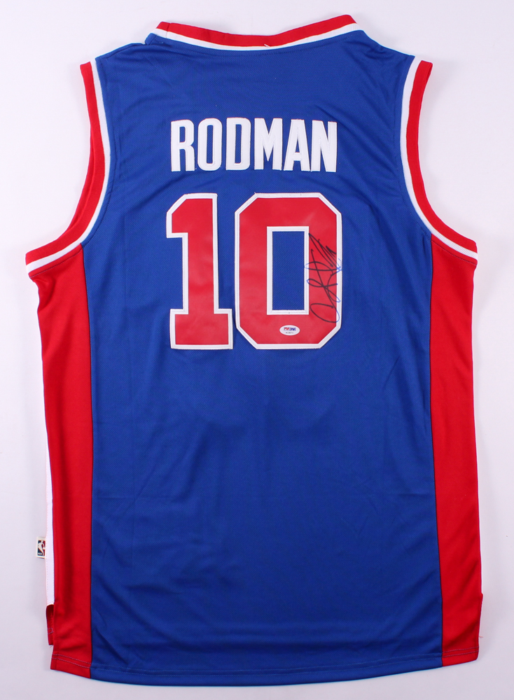 Dennis Rodman Signed Pistons Jersey (PSA COA) at PristineAuction.com Dennis Rodman Signed Pistons Jersey (PSA COA) at PristineAuction.com