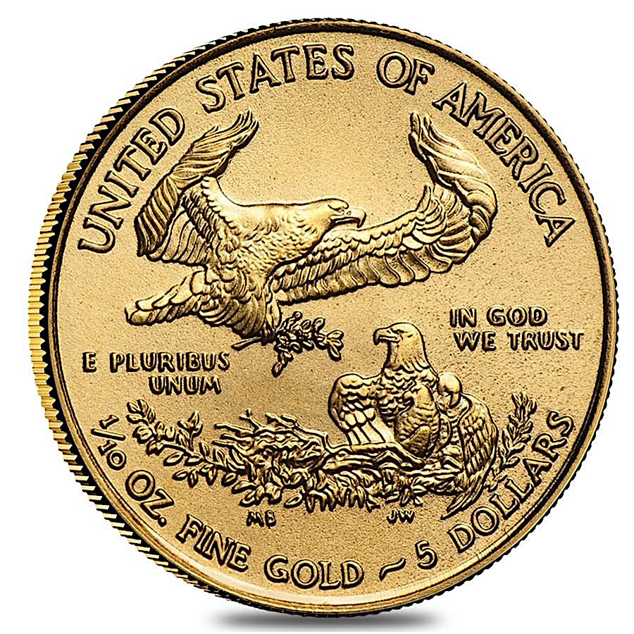 2016 1/10 oz Gold American Eagle $5 Coin at PristineAuction.com 2016 1/10 oz Gold American Eagle $5 Coin at PristineAuction.com