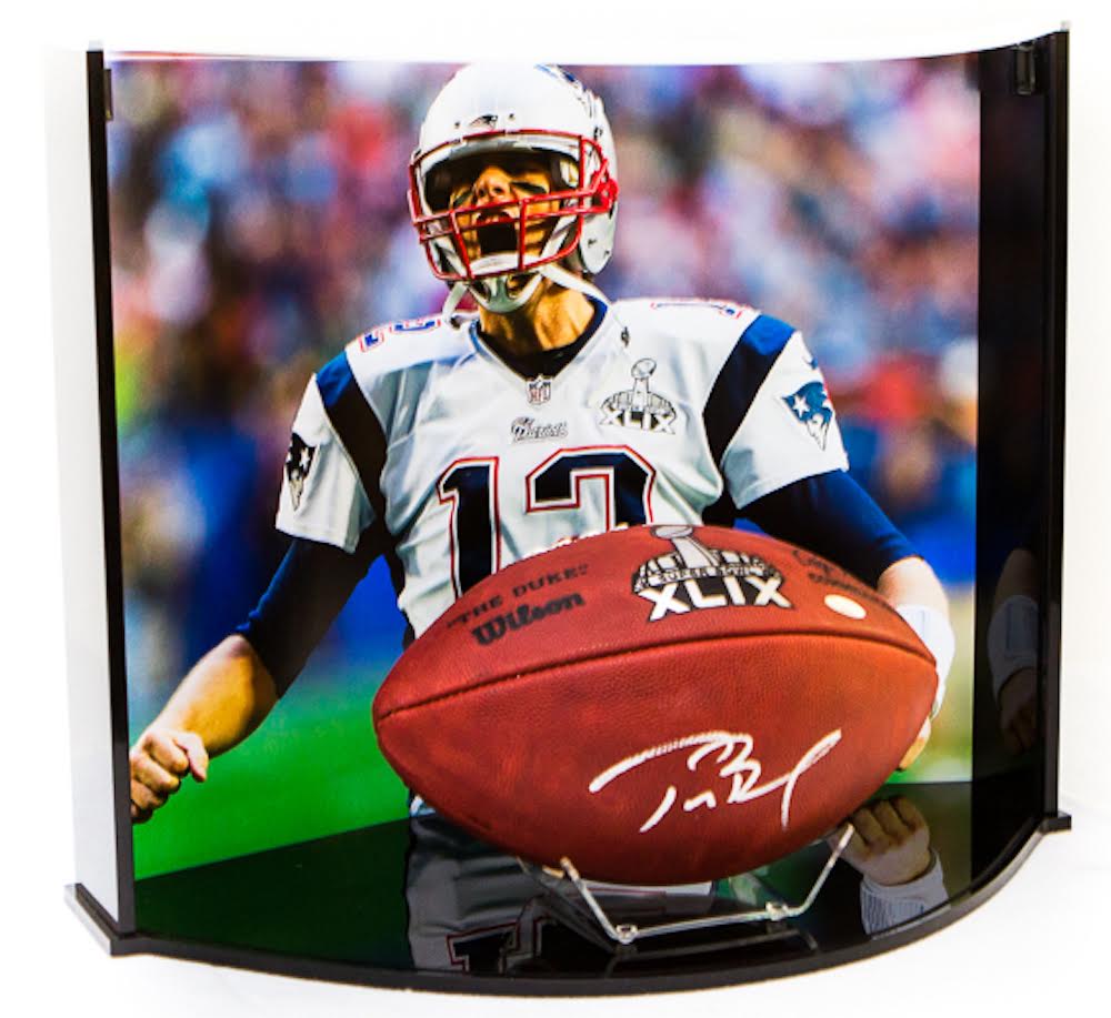 Tom Brady Signed Super Bowl XLIX NFL Official Game Ball with Custom Curve Display Case (TriStar Hologram) at PristineAuction.com Tom Brady Signed Super Bowl XLIX NFL Official Game Ball with Custom Curve Display Case (TriStar Hologram) at PristineAuction.com