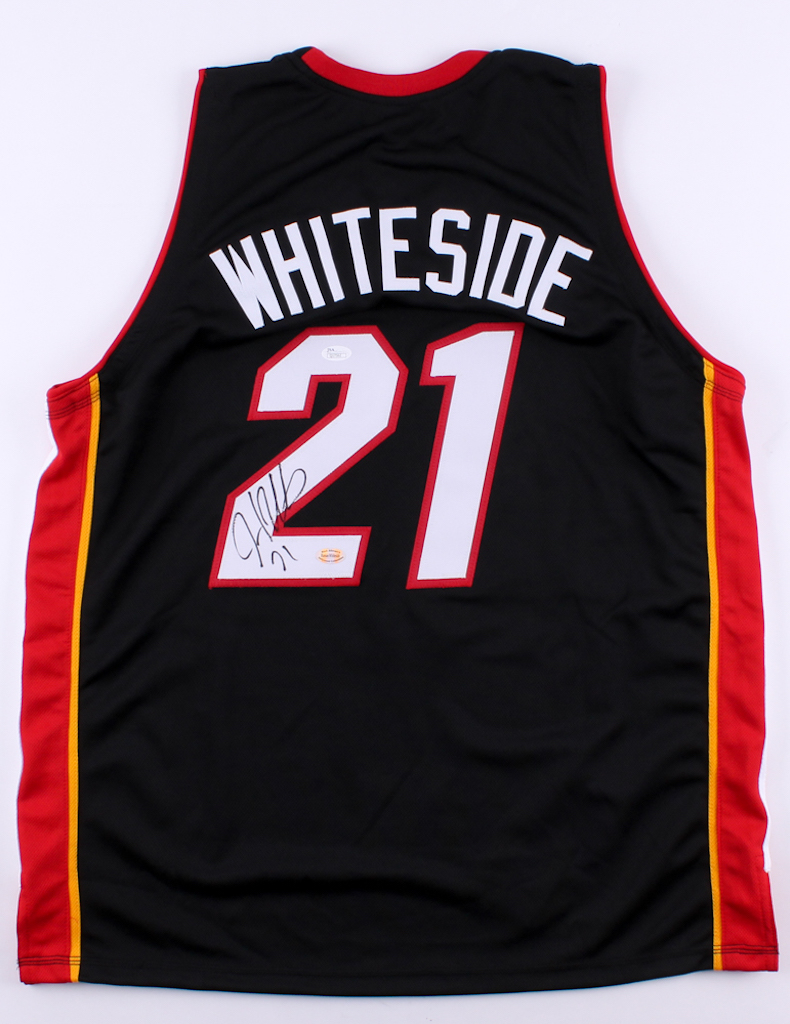 Hassan Whiteside Signed Heat Jersey (JSA COA & Whiteside Hologram) at PristineAuction.com Hassan Whiteside Signed Heat Jersey (JSA COA & Whiteside Hologram) at PristineAuction.com