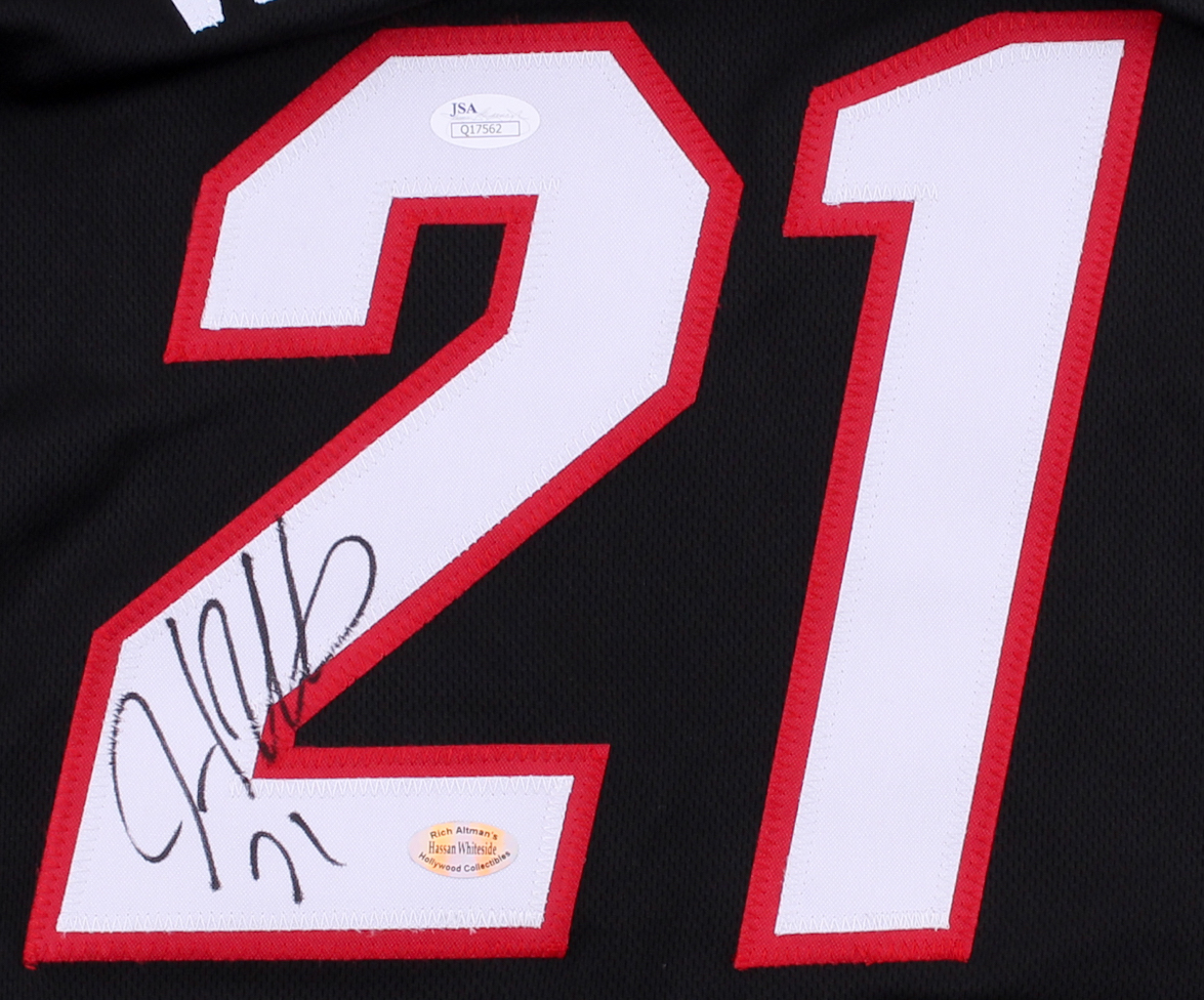 Hassan Whiteside Signed Heat Jersey (JSA COA & Whiteside Hologram) at PristineAuction.com Hassan Whiteside Signed Heat Jersey (JSA COA & Whiteside Hologram) at PristineAuction.com