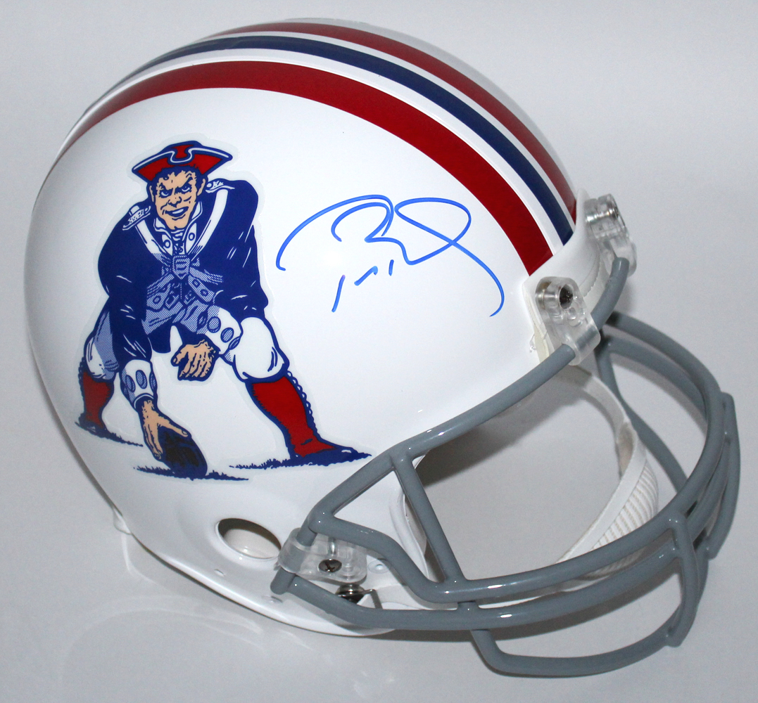 Tom Brady Signed Patriots Throwback Full-Size Authentic Pro-Line Helmet (Tristar Hologram) at PristineAuction.com Tom Brady Signed Patriots Throwback Full-Size Authentic Pro-Line Helmet (Tristar Hologram) at PristineAuction.com