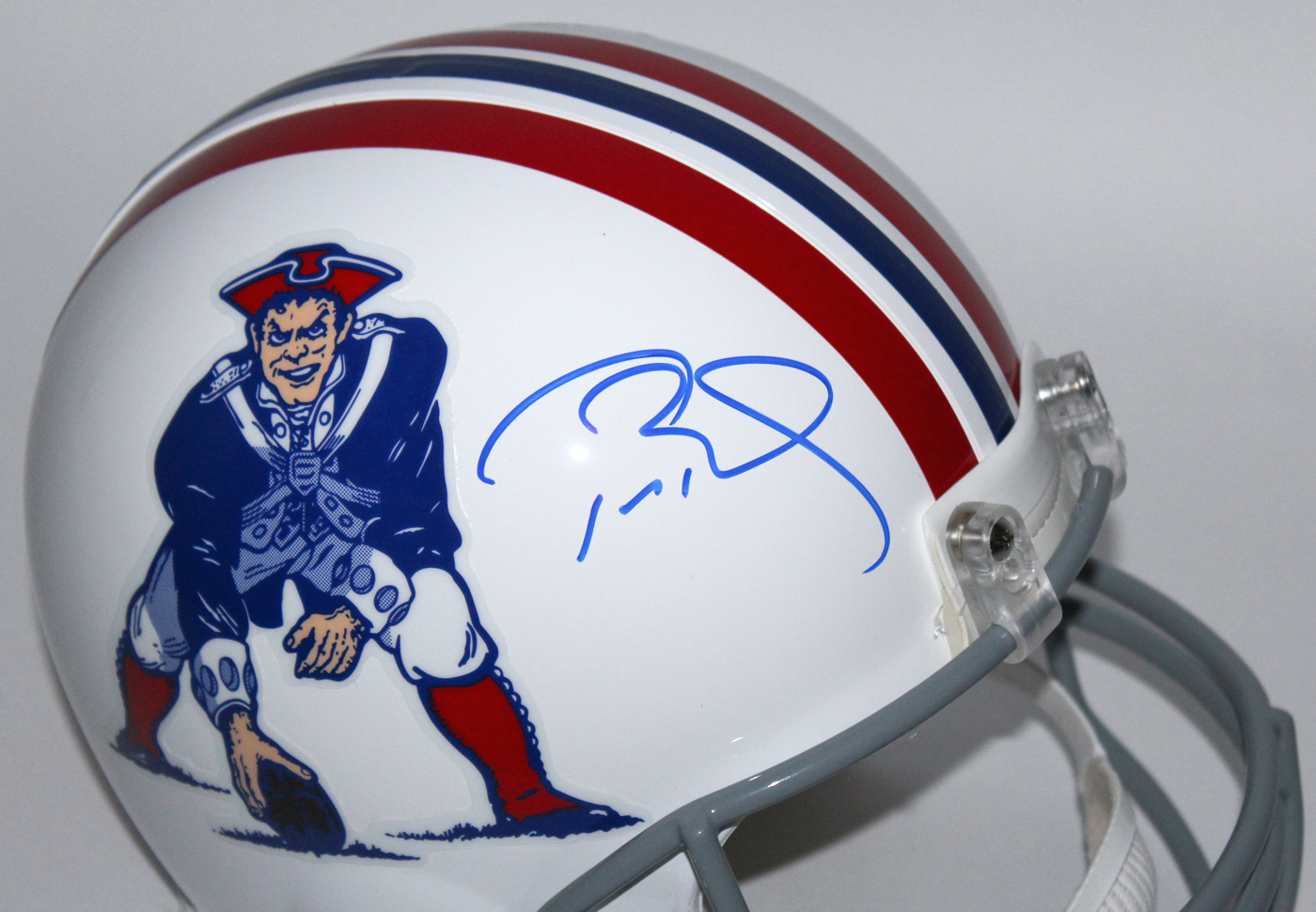 Tom Brady Signed Patriots Throwback Full-Size Authentic Pro-Line Helmet (Tristar Hologram) at PristineAuction.com Tom Brady Signed Patriots Throwback Full-Size Authentic Pro-Line Helmet (Tristar Hologram) at PristineAuction.com