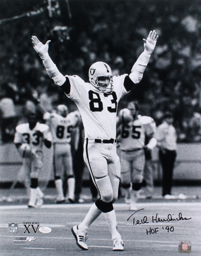 Ted Hendricks Signed Raiders 16x20 Photo Inscribed "HOF 90" (JSA COA) at PristineAuction.com Ted Hendricks Signed Raiders 16x20 Photo Inscribed "HOF 90" (JSA COA) at PristineAuction.com