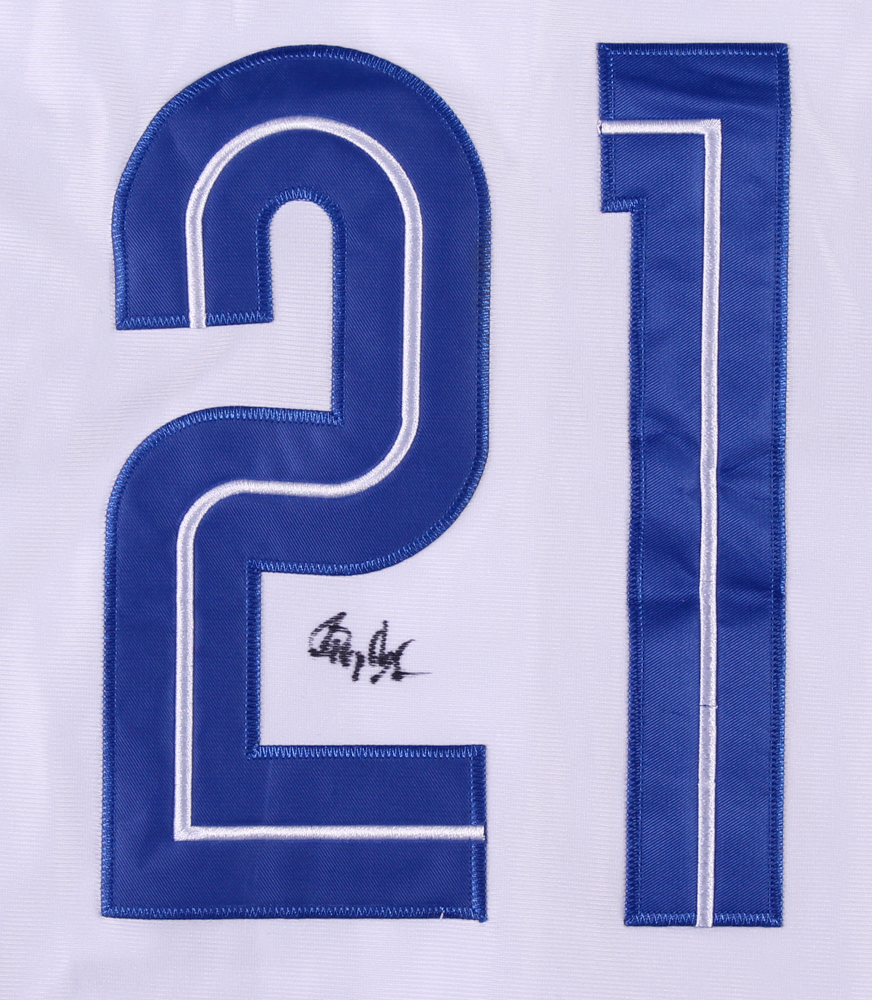 Roger Clemens Signed Blue Jays Jersey with Jackie Robinson 50th Breaking Barriers Patch (PSA COA) at PristineAuction.com Roger Clemens Signed Blue Jays Jersey with Jackie Robinson 50th Breaking Barriers Patch (PSA COA) at PristineAuction.com