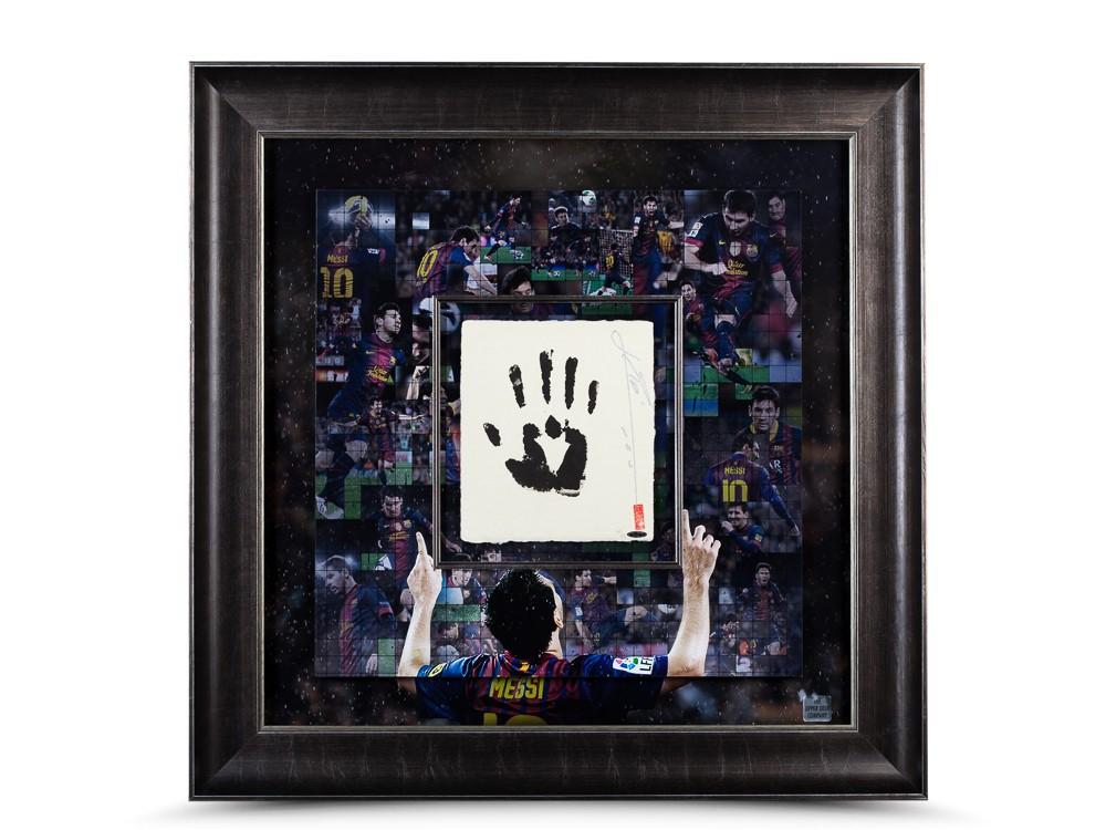 Lionel Messi Signed Barcelona LE 36x36 Custom Framed Tegata Display (UDA COA) at PristineAuction.com Lionel Messi Signed Barcelona LE 36x36 Custom Framed Tegata Display (UDA COA) at PristineAuction.com