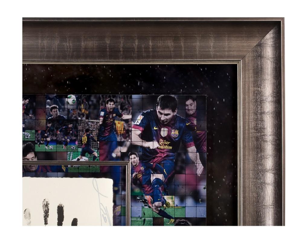 Lionel Messi Signed Barcelona LE 36x36 Custom Framed Tegata Display (UDA COA) at PristineAuction.com Lionel Messi Signed Barcelona LE 36x36 Custom Framed Tegata Display (UDA COA) at PristineAuction.com