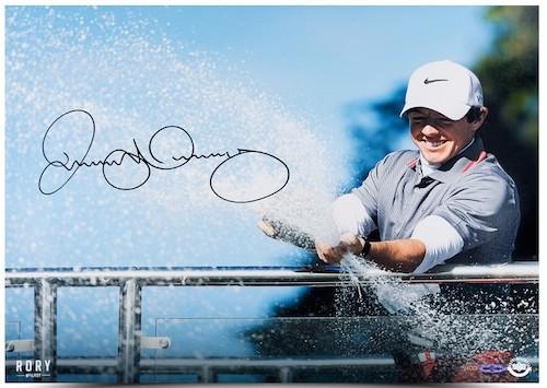 Rory McIlroy Signed "Spray Of Victory" 16x20 Photo (UDA COA) at PristineAuction.com Rory McIlroy Signed "Spray Of Victory" 16x20 Photo (UDA COA) at PristineAuction.com