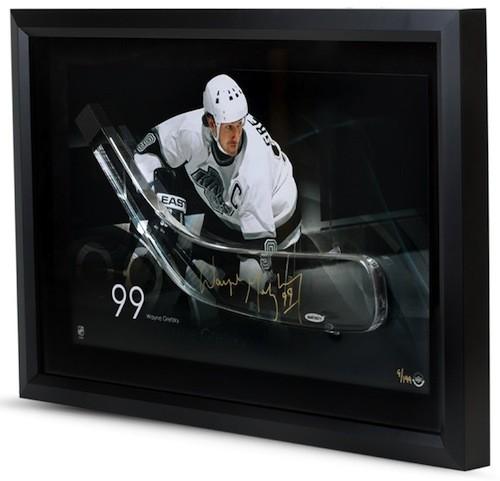 Wayne Gretzky Signed Kings LE 16x24 Custom Framed Hockey Stick Blade Shadowbox Display (UDA COA) at PristineAuction.com Wayne Gretzky Signed Kings LE 16x24 Custom Framed Hockey Stick Blade Shadowbox Display (UDA COA) at PristineAuction.com