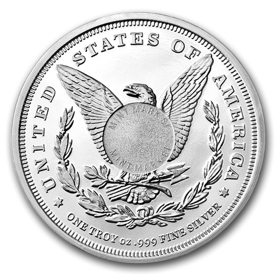 Morgan Dollar Design 1 oz. .999 Fine Silver Round (Brilliant Uncirculated) at PristineAuction.com Morgan Dollar Design 1 oz. .999 Fine Silver Round (Brilliant Uncirculated) at PristineAuction.com