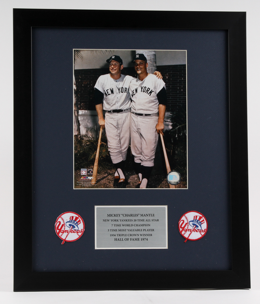 Mickey Mantle & Roger Maris Yankees 16x19 Custom Framed Photo Display at PristineAuction.com Mickey Mantle & Roger Maris Yankees 16x19 Custom Framed Photo Display at PristineAuction.com