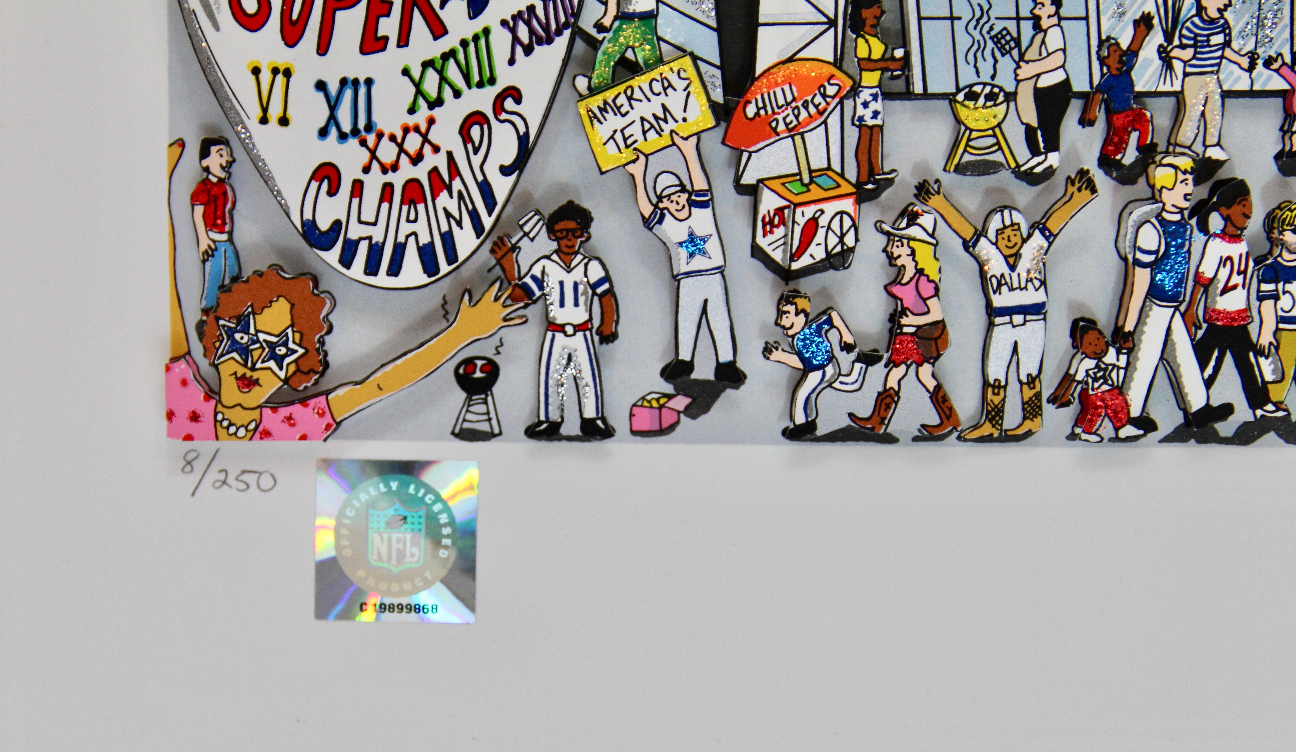 Charles Fazzino Signed LE 2009 AT&T Stadium Dallas Cowboys Custom Hand-Painted 17x19 3D Pop Artwork on Museum Board (Museum Editions COA) at PristineAuction.com Charles Fazzino Signed LE 2009 AT&T Stadium Dallas Cowboys Custom Hand-Painted 17x19 3D Pop Artwork on Museum Board (Museum Editions COA) at PristineAuction.com