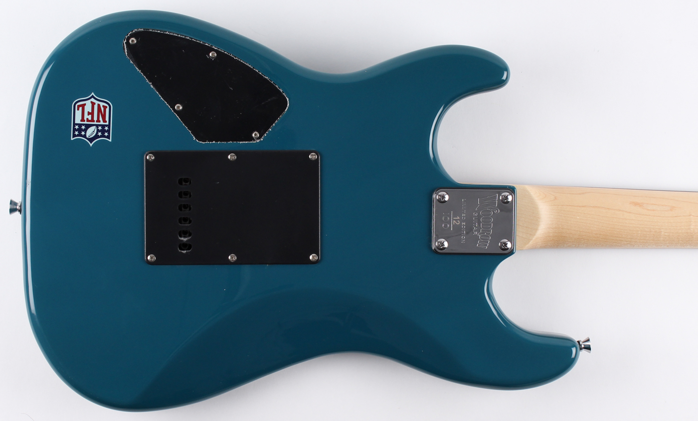 Dan Marino Signed Miami Dolphins Custom NFL Woodrow Northender Electric Guitar Inscribed "HOF 05" (Fanatics Hologram) at PristineAuction.com Dan Marino Signed Miami Dolphins Custom NFL Woodrow Northender Electric Guitar Inscribed "HOF 05" (Fanatics Hologram) at PristineAuction.com