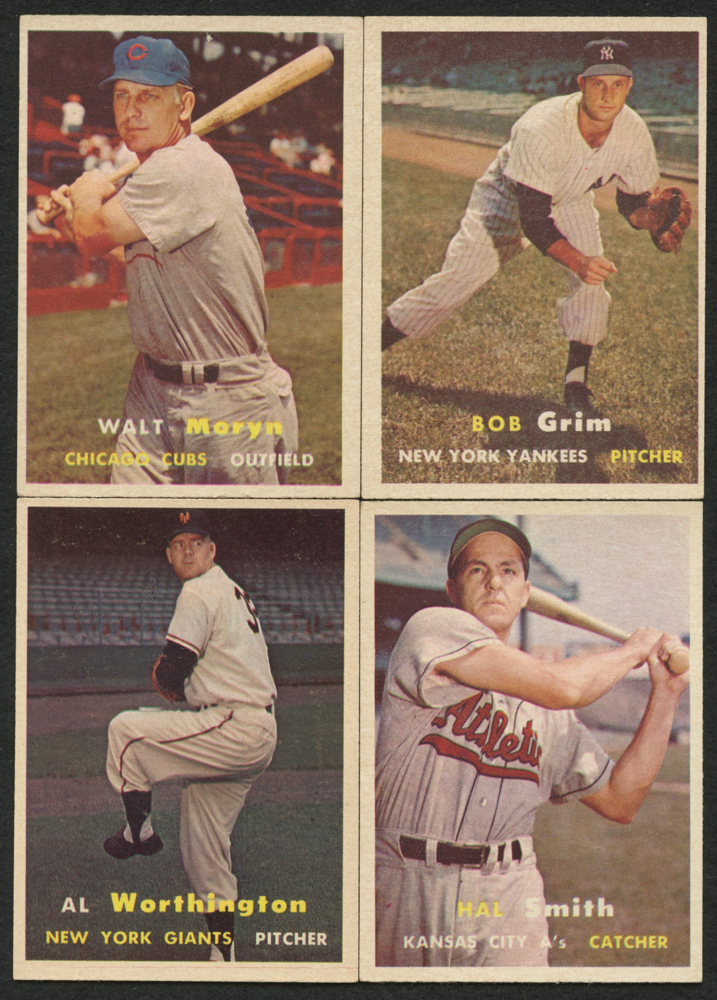 Lot of (24) 1957 Topps Baseball Cards with #316 Billy O'Dell, #336 Haywood Sullivan RC, #320 Neil Chrisley RC, #325 Frank Bolling at PristineAuction.com Lot of (24) 1957 Topps Baseball Cards with #316 Billy O'Dell, #336 Haywood Sullivan RC, #320 Neil Chrisley RC, #325 Frank Bolling at PristineAuction.com