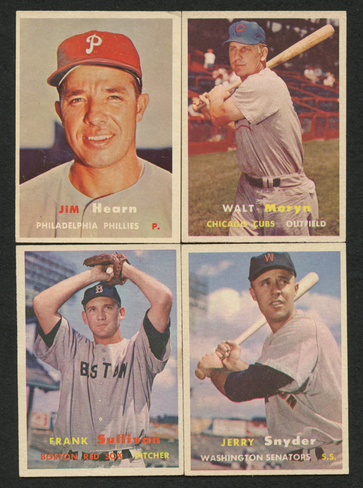 Lot of (24) 1957 Topps Baseball Cards with #316 Billy O'Dell, #336 Haywood Sullivan RC, #320 Neil Chrisley RC, #325 Frank Bolling at PristineAuction.com Lot of (24) 1957 Topps Baseball Cards with #316 Billy O'Dell, #336 Haywood Sullivan RC, #320 Neil Chrisley RC, #325 Frank Bolling at PristineAuction.com