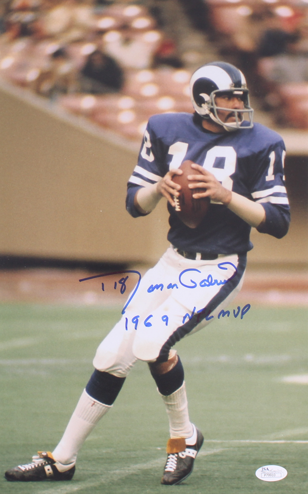Roman Gabriel Signed Rams 10x16 Photo Inscribed "1969 NFL MVP" (JSA COA) at PristineAuction.com Roman Gabriel Signed Rams 10x16 Photo Inscribed "1969 NFL MVP" (JSA COA) at PristineAuction.com