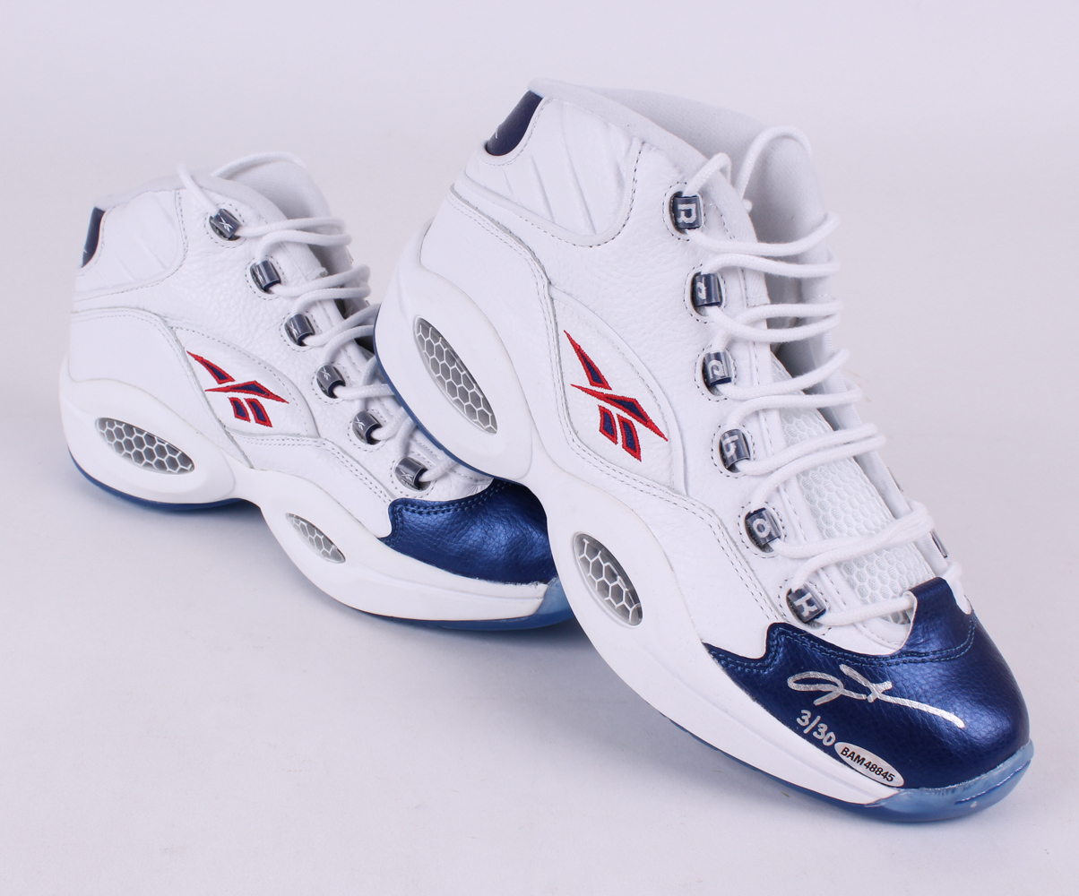 Pair of (2) Allen Iverson Signed LE Reebok Shoes (UDA COA) at PristineAuction.com Pair of (2) Allen Iverson Signed LE Reebok Shoes (UDA COA) at PristineAuction.com