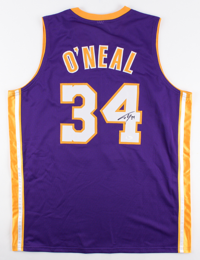 Shaquille O'Neal Signed Lakers Jersey (JSA COA) at PristineAuction.com Shaquille O'Neal Signed Lakers Jersey (JSA COA) at PristineAuction.com