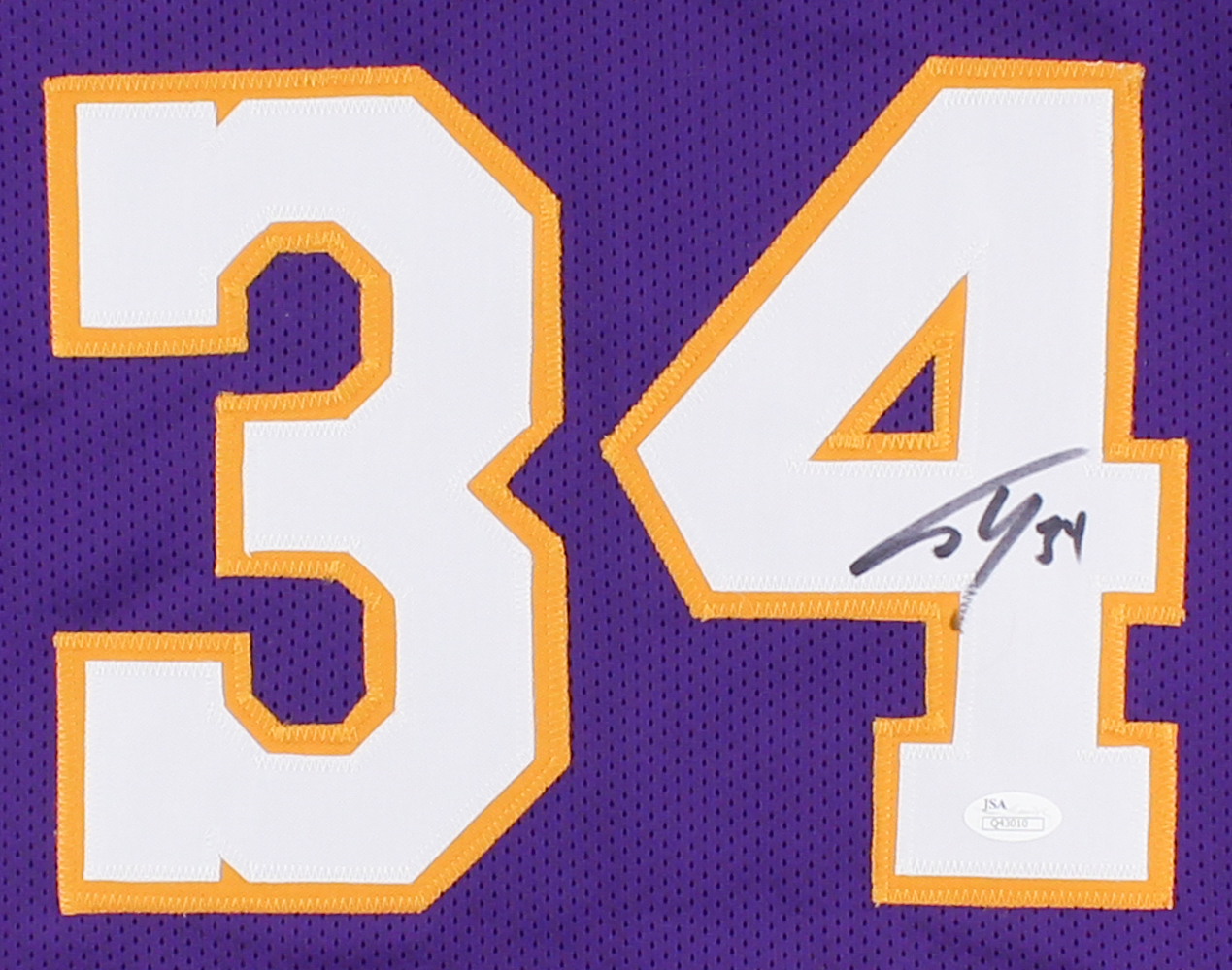 Shaquille O'Neal Signed Lakers Jersey (JSA COA) at PristineAuction.com Shaquille O'Neal Signed Lakers Jersey (JSA COA) at PristineAuction.com