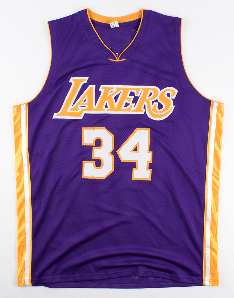 Shaquille O'Neal Signed Lakers Jersey (JSA COA) at PristineAuction.com Shaquille O'Neal Signed Lakers Jersey (JSA COA) at PristineAuction.com